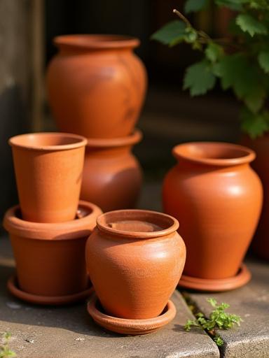 Vasi in terracotta artigianali dal Lazio